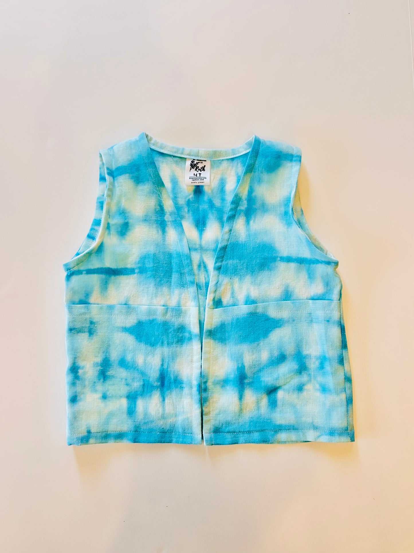 Kids Linen Foraging Vest - Ready to Ship!