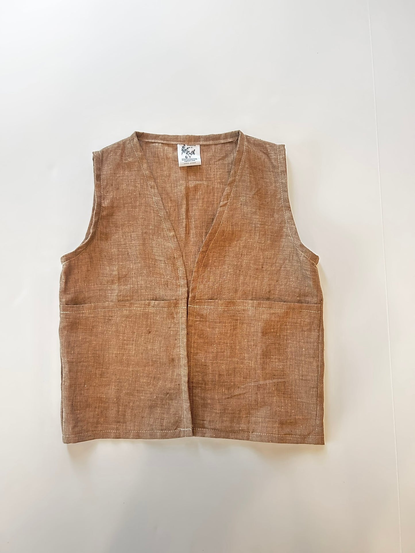 Kids Linen Foraging Vest - Ready to Ship!
