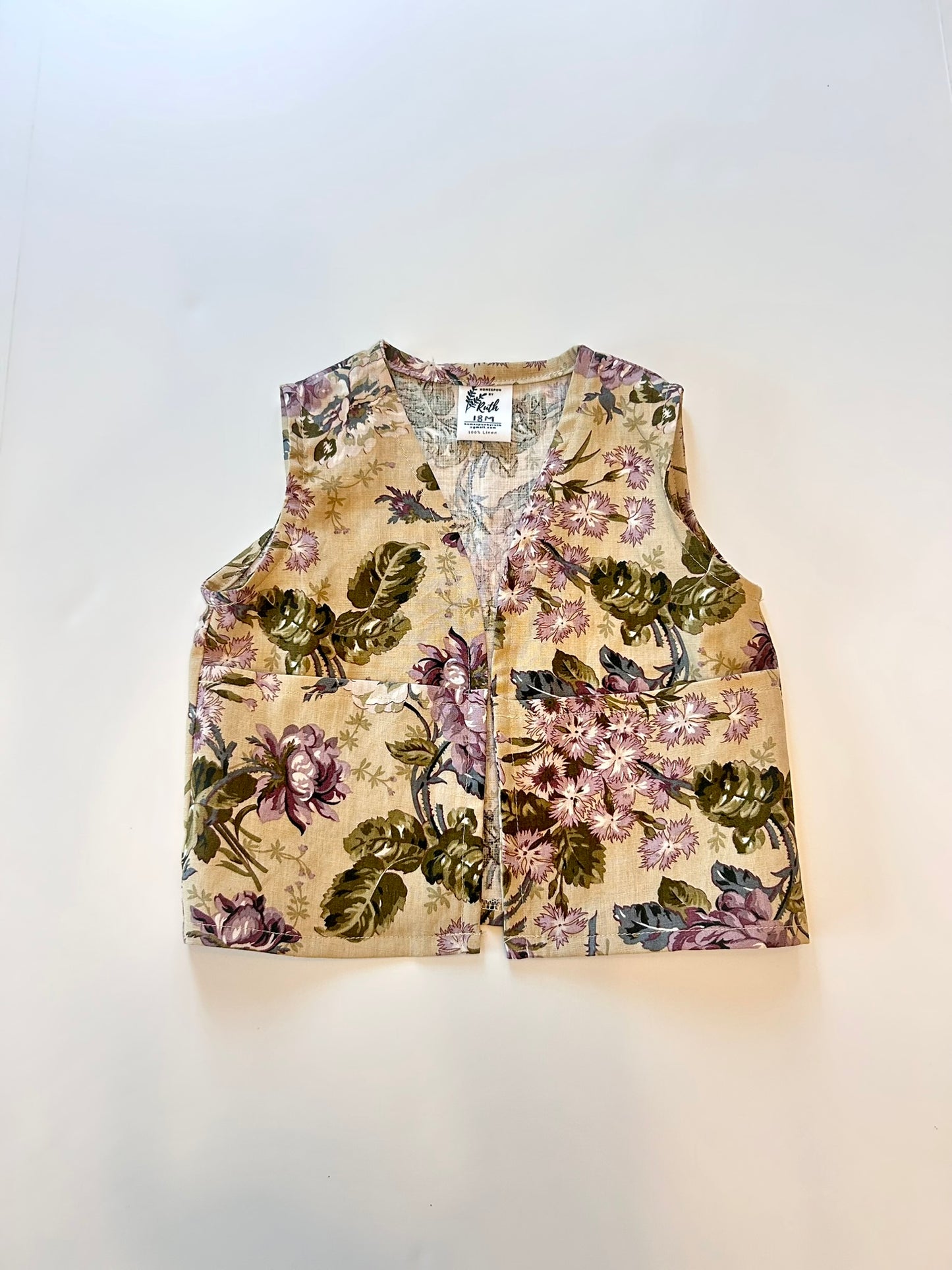 Kids Linen Foraging Vest - Ready to Ship!