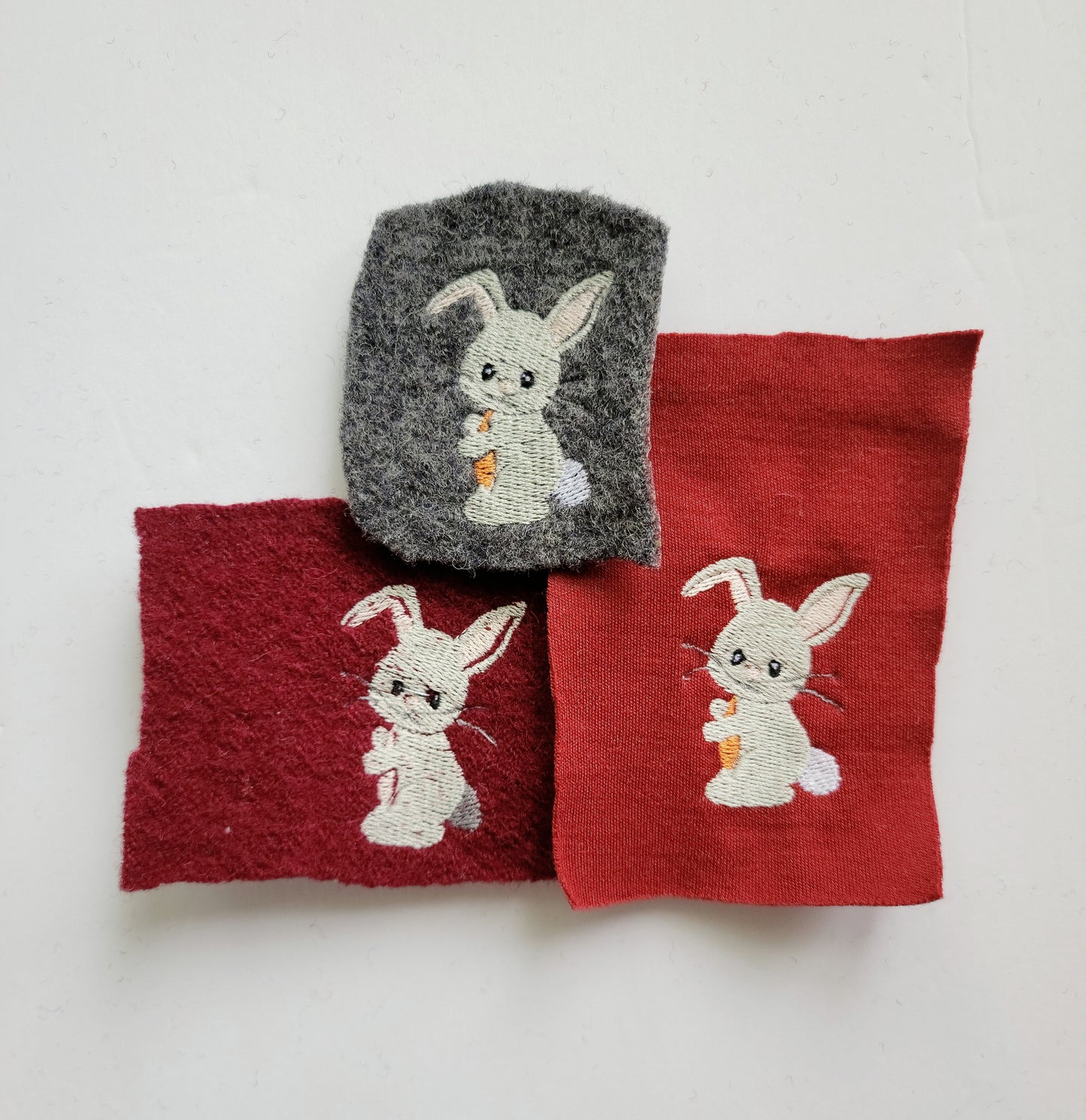 Embroidered Wool Patches- Bunny