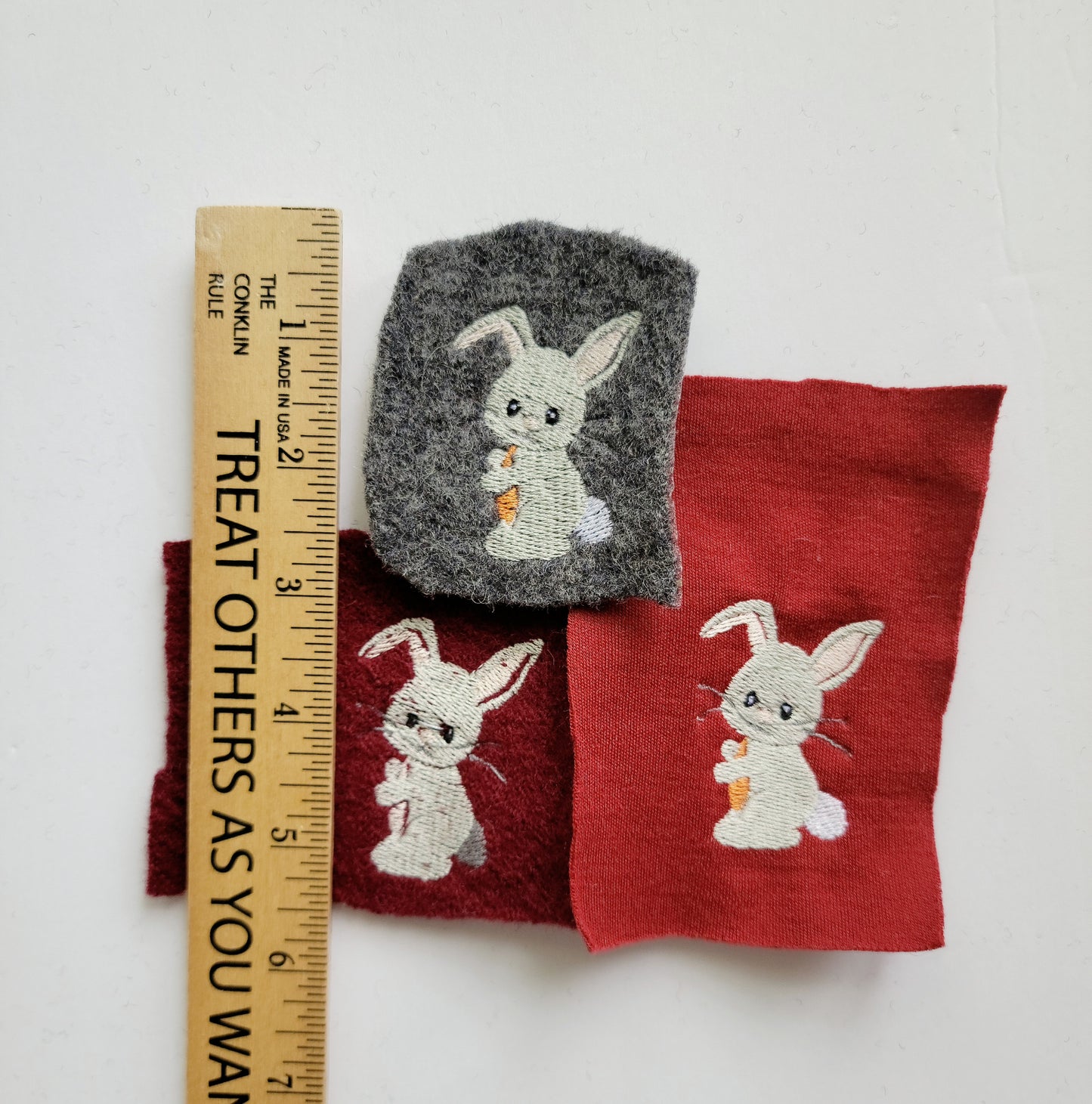 Embroidered Wool Patches- Bunny