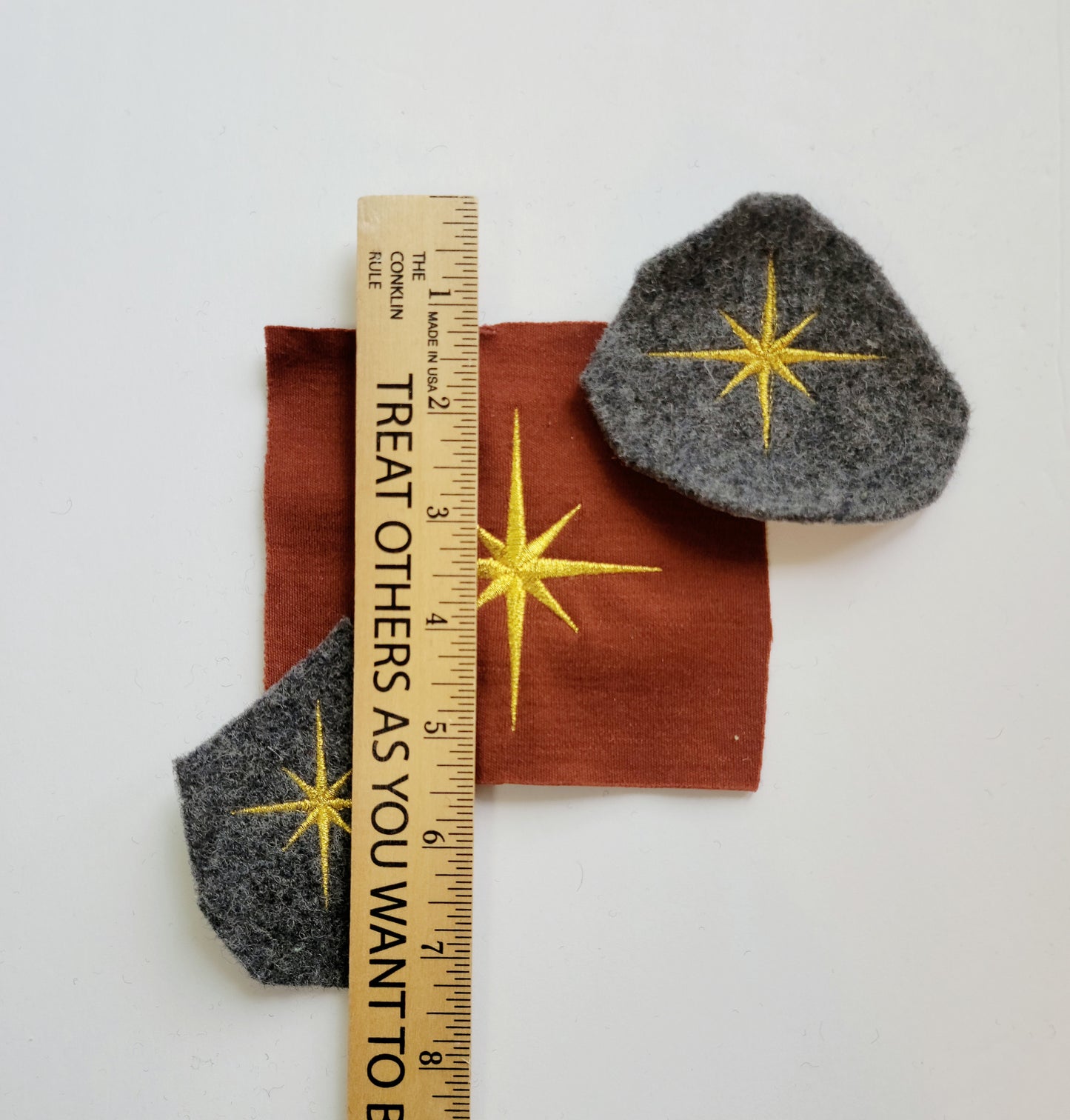 Embroidered Wool Patches- Star
