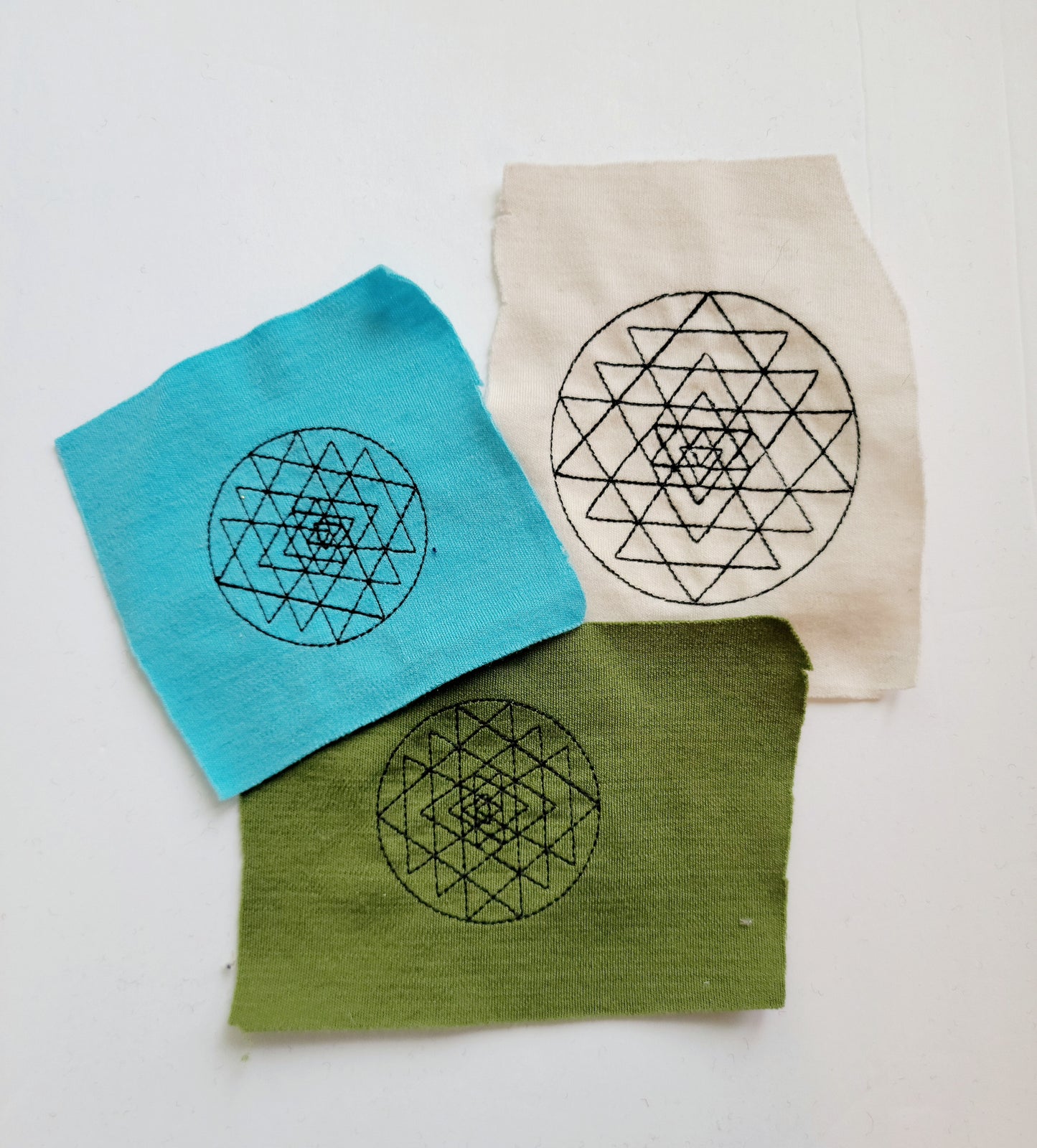 Embroidered Wool Patches- Geometric