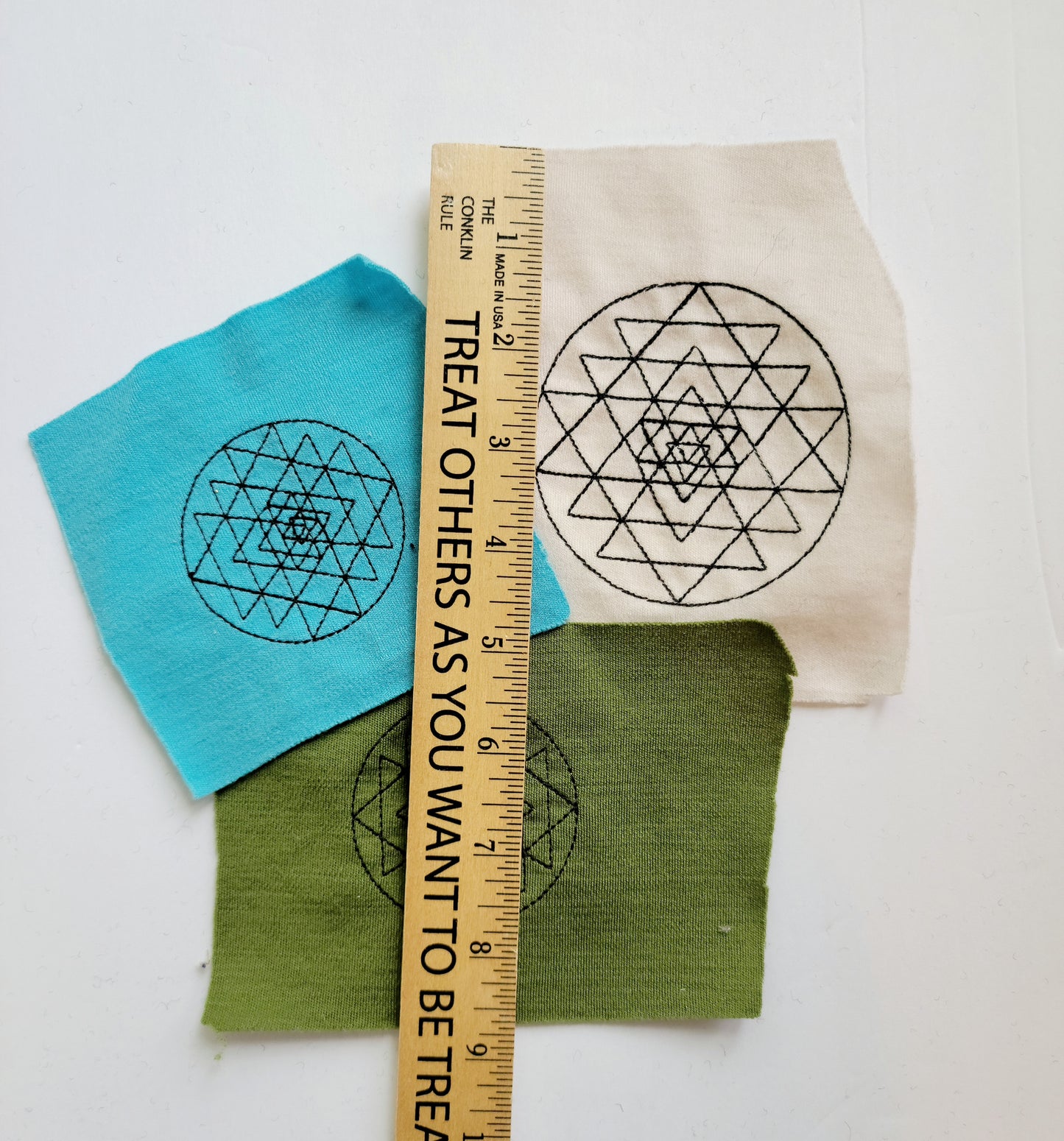 Embroidered Wool Patches- Geometric