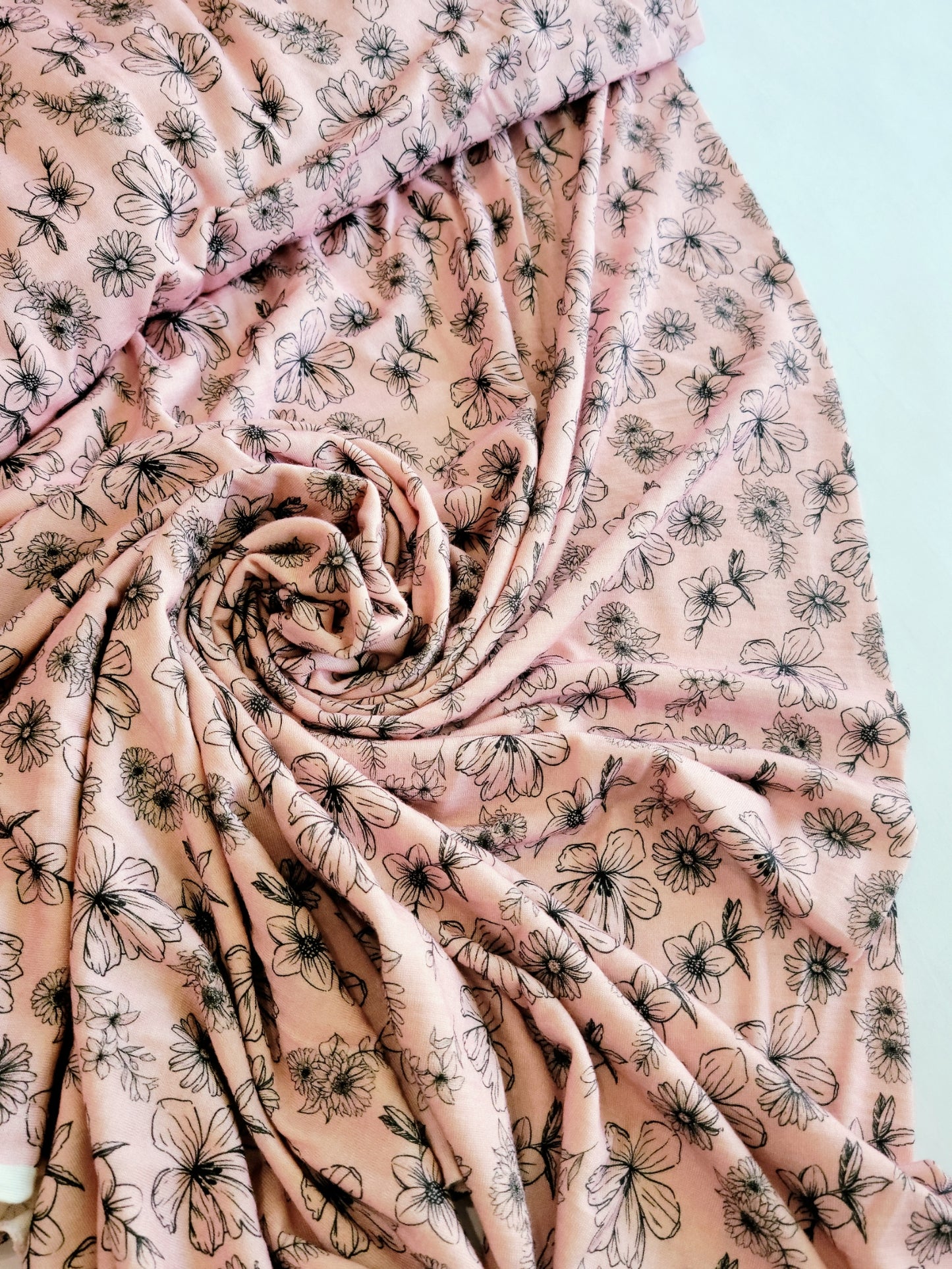 100% Merino Wool Jersey- "Petals"