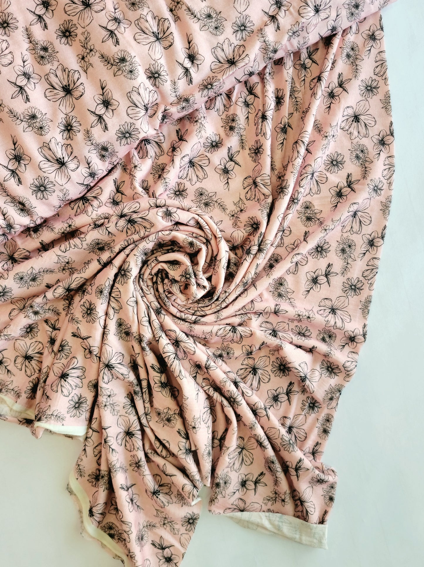 100% Merino Wool Jersey- "Petals"