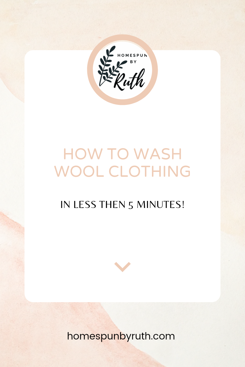 How to wash wool clothing in under 5 minutes!