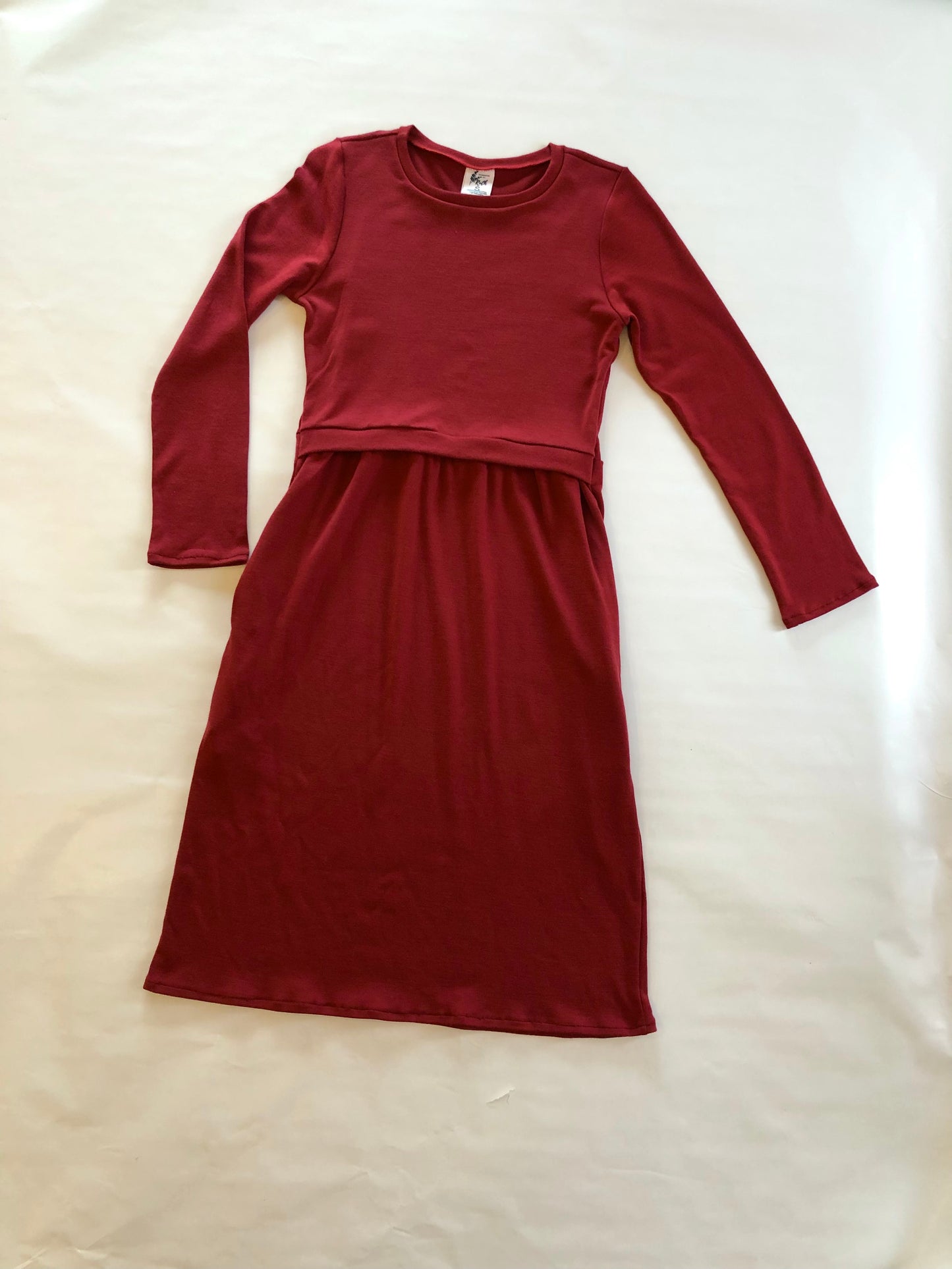 100% Merino Wool Breastfeeding Dress, Size Small