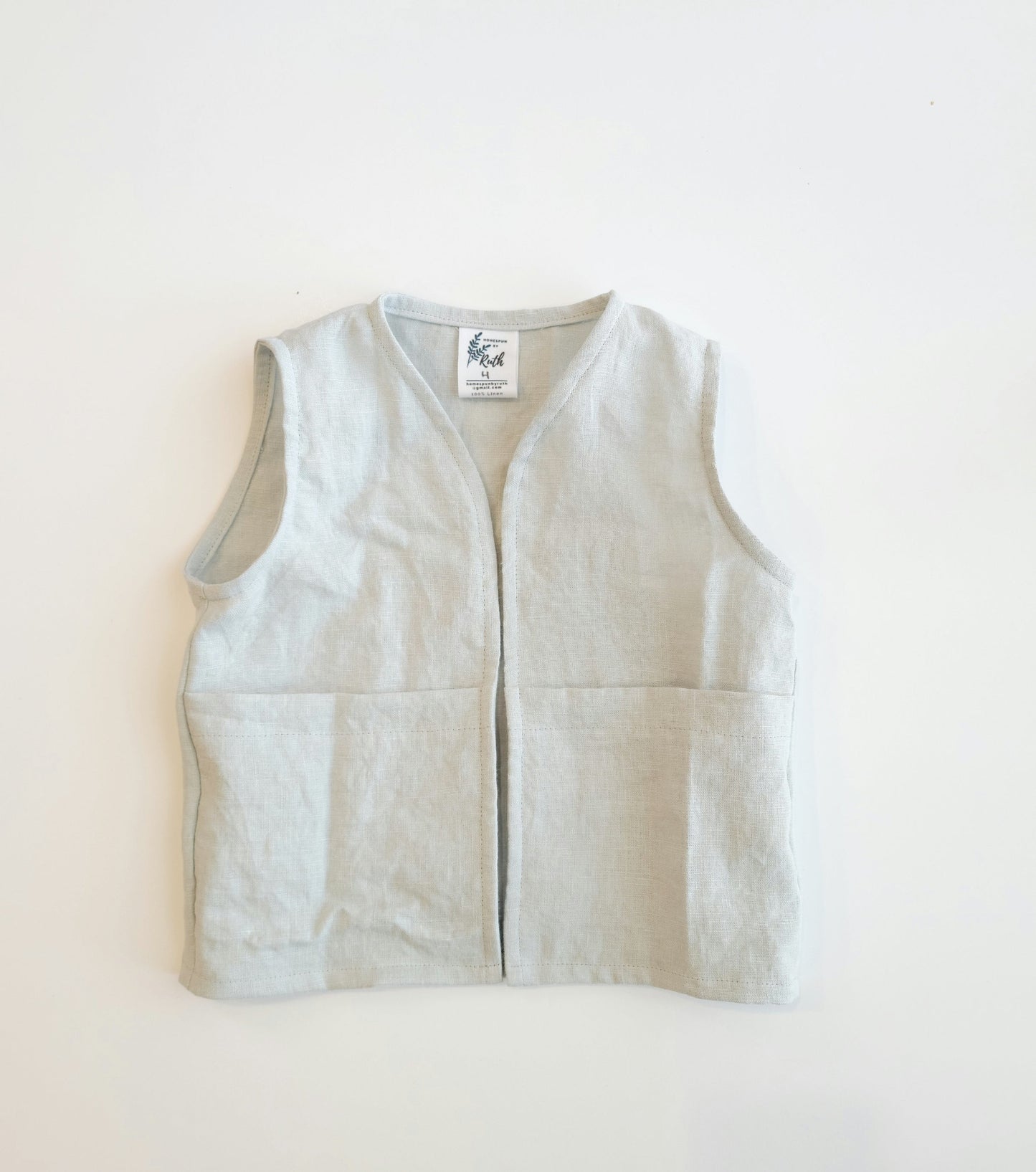 Kids Linen Foraging Vest - Ready to Ship!