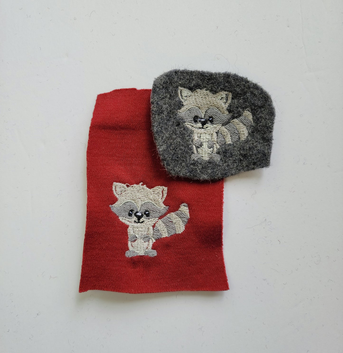 Embroidered Wool Patches- Racoon