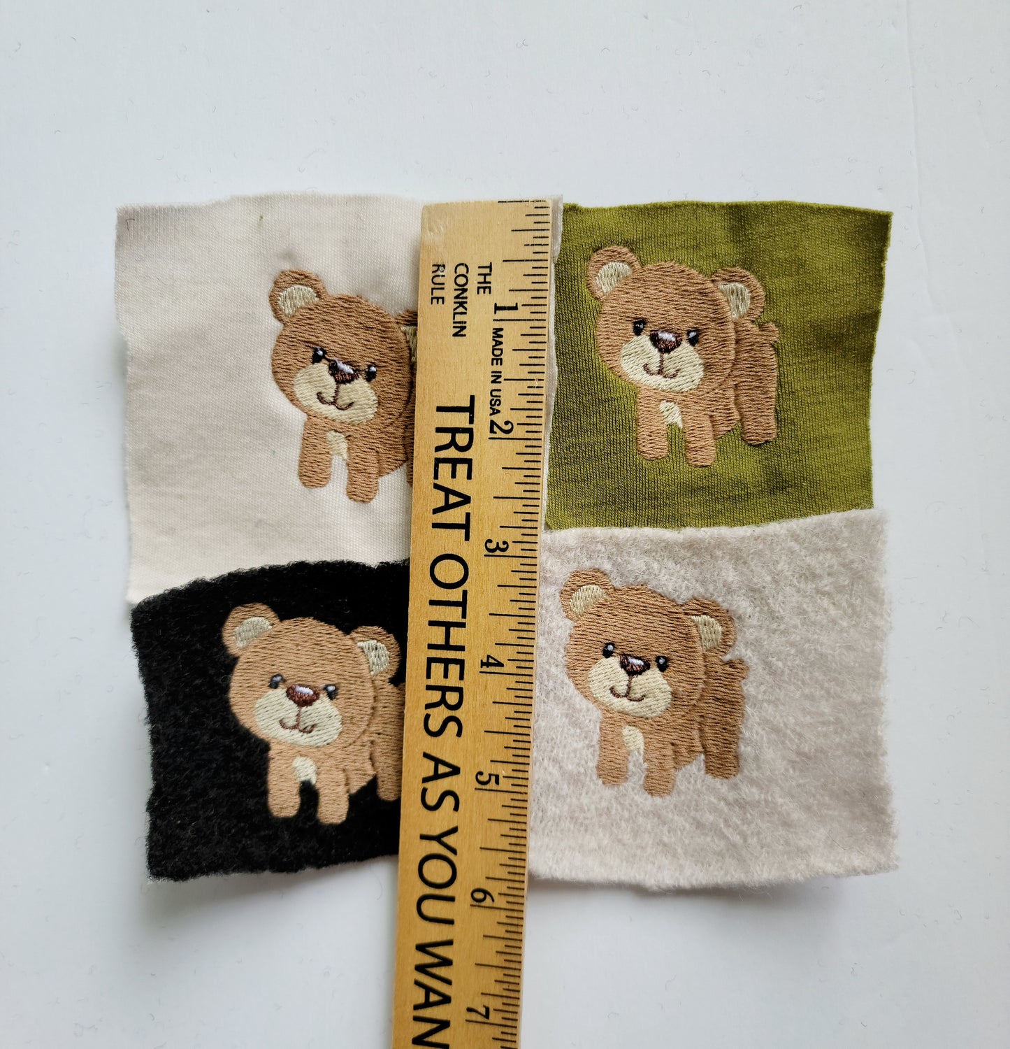 Embroidered Wool Patches- Bear
