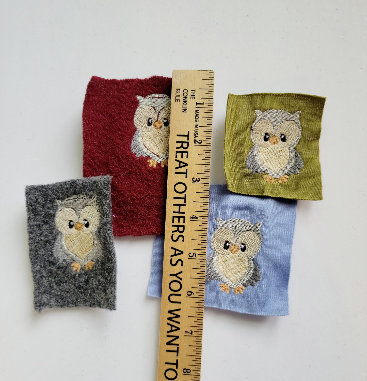 Embroidered Wool Patches- Owl